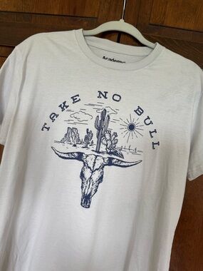 Academy Light Gray 'Take No Bull' Graphic Short Sleeve Tee